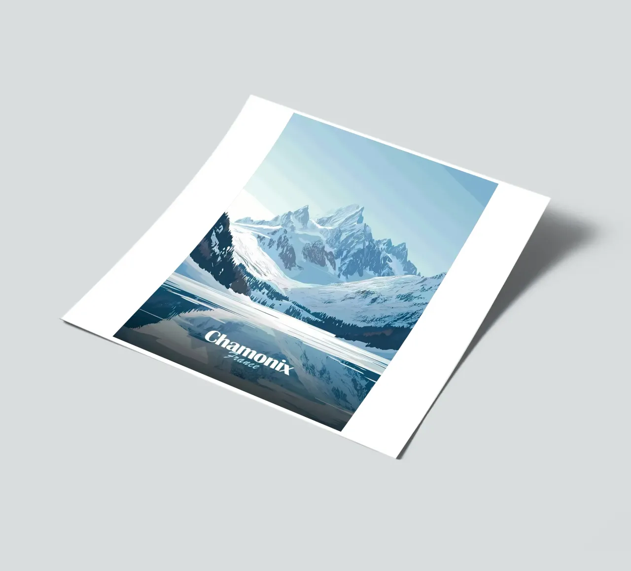 Paesaggio montano di Chamonix foglio adesivo da Ginnery