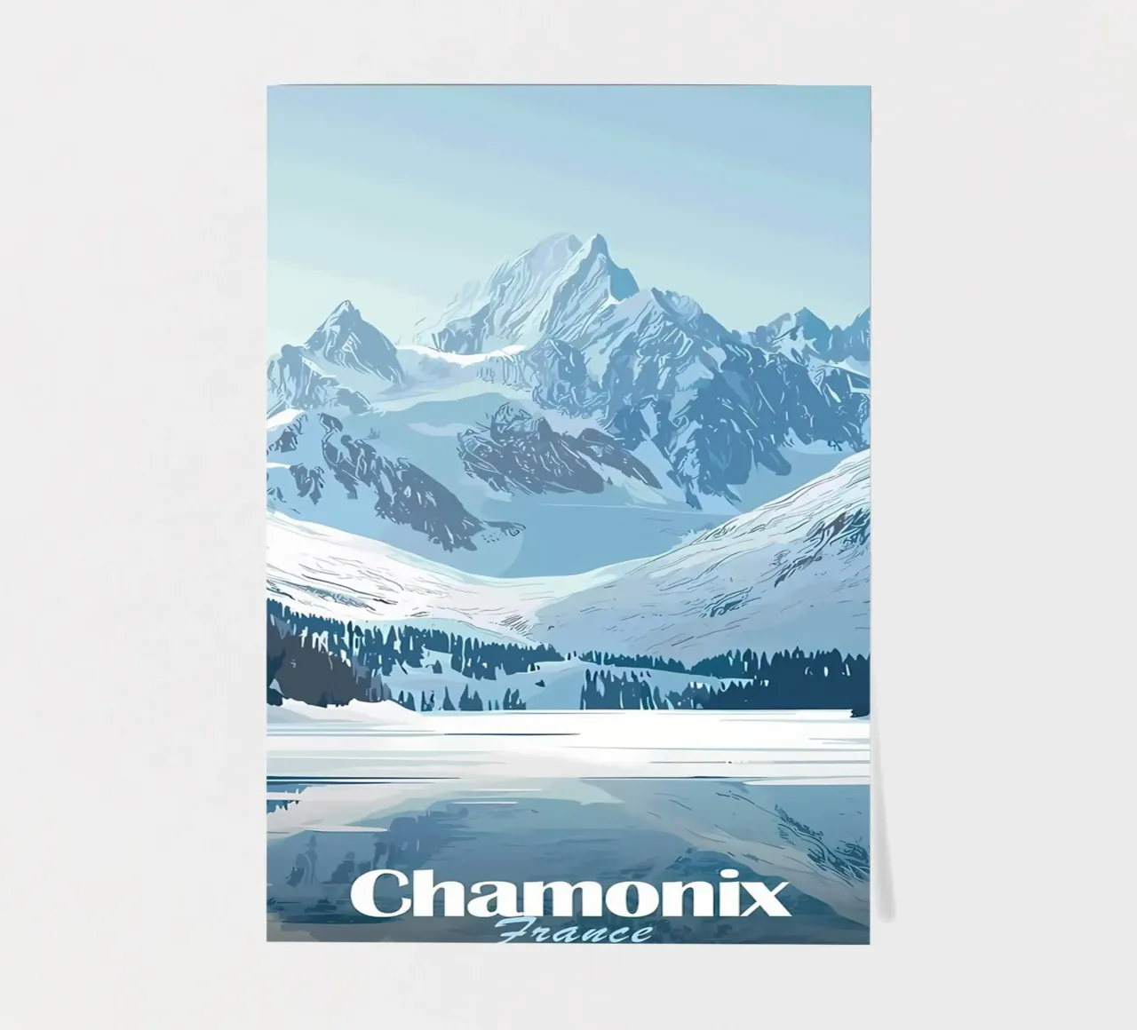 Paesaggio montano di Chamonix foglio adesivo da Ginnery