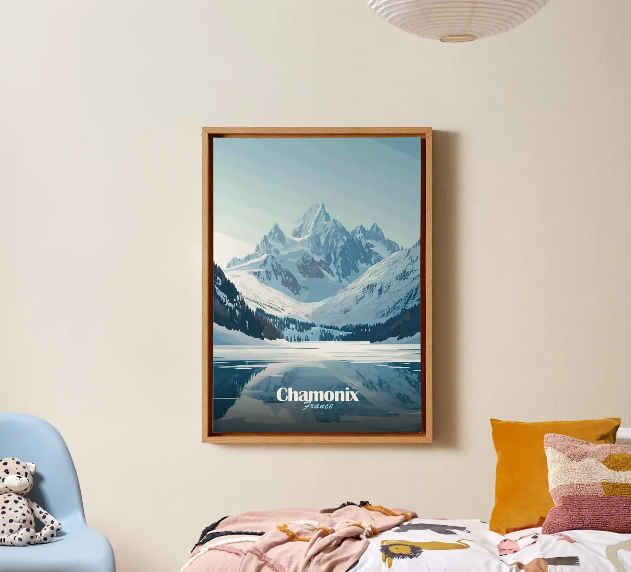 Paesaggio montano di Chamonix tela da Ginnery