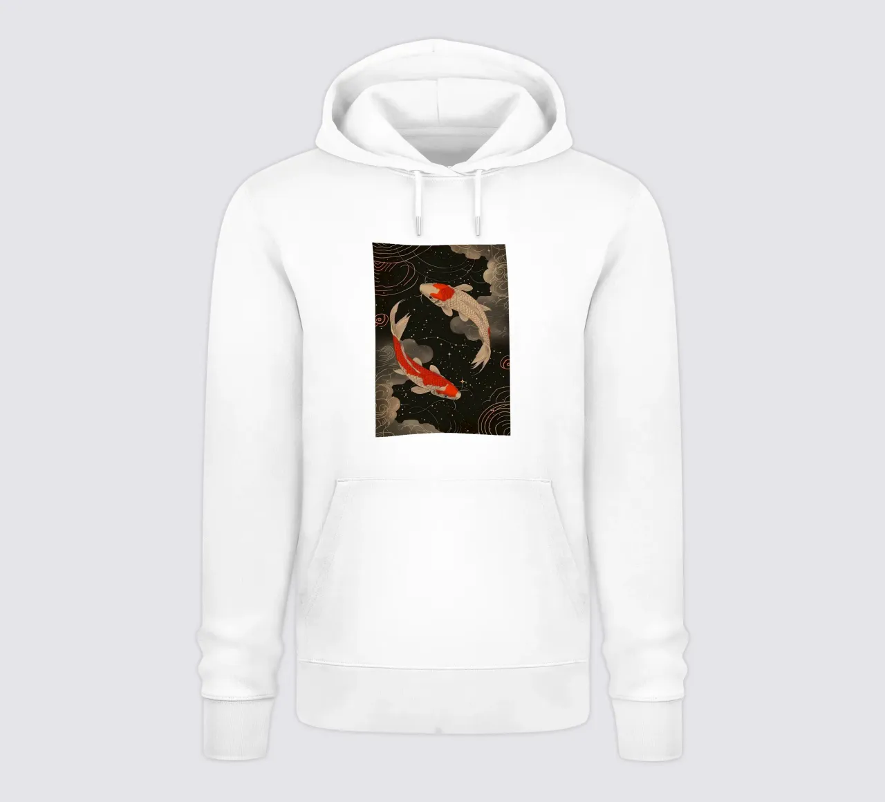 Pesce koi giapponese Yin Yang felpa con cappuccio da Mikesell