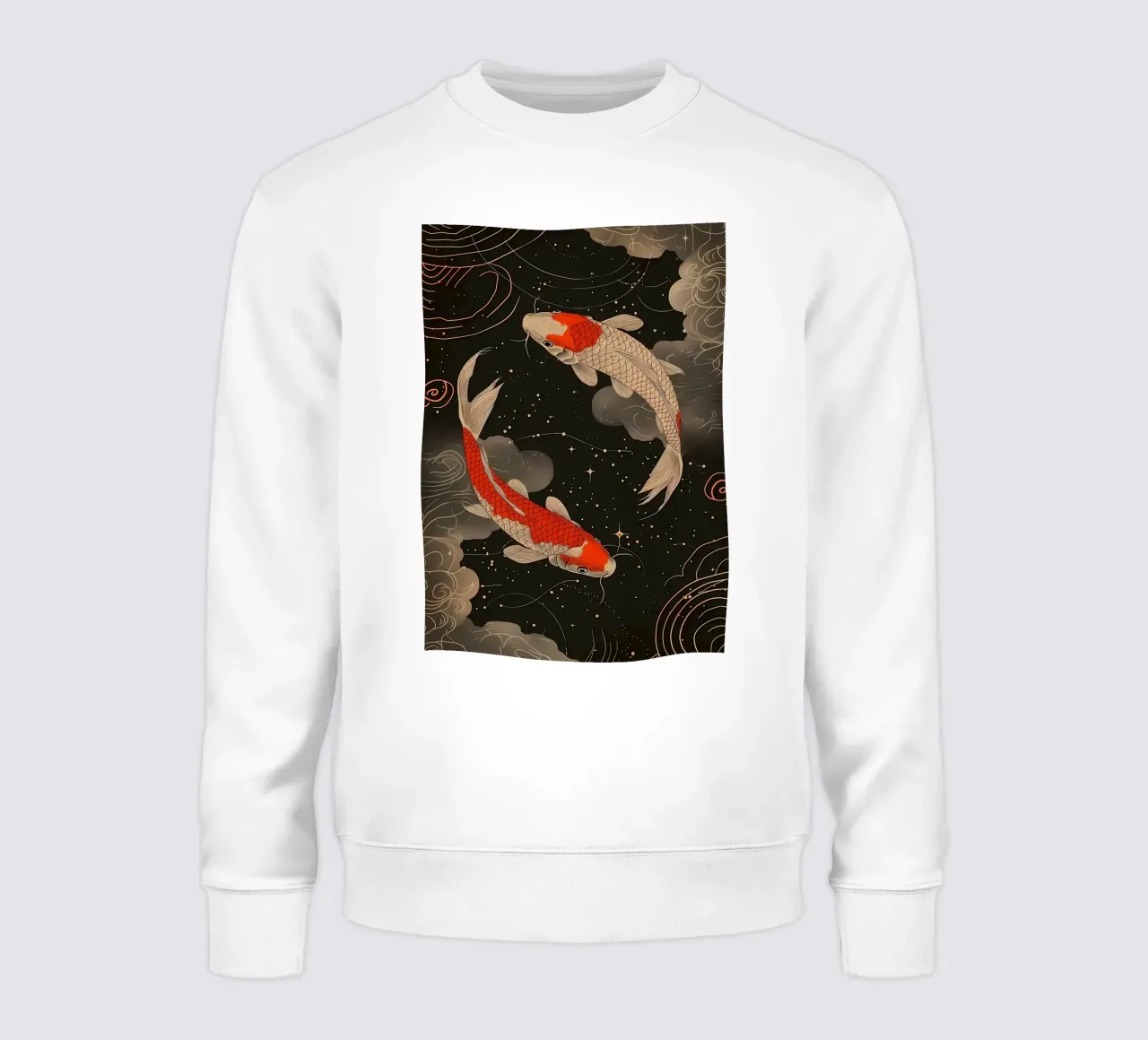 Pesce koi giapponese Yin Yang felpa da Mikesell