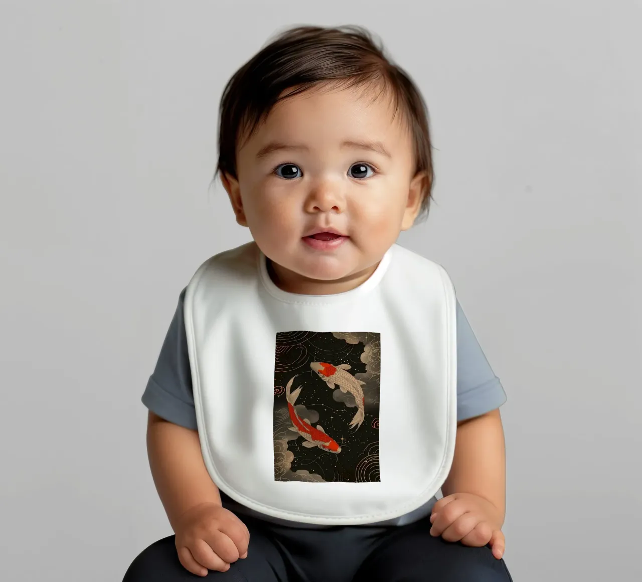 Pesce koi giapponese Yin Yang bavaglino da Mikesell