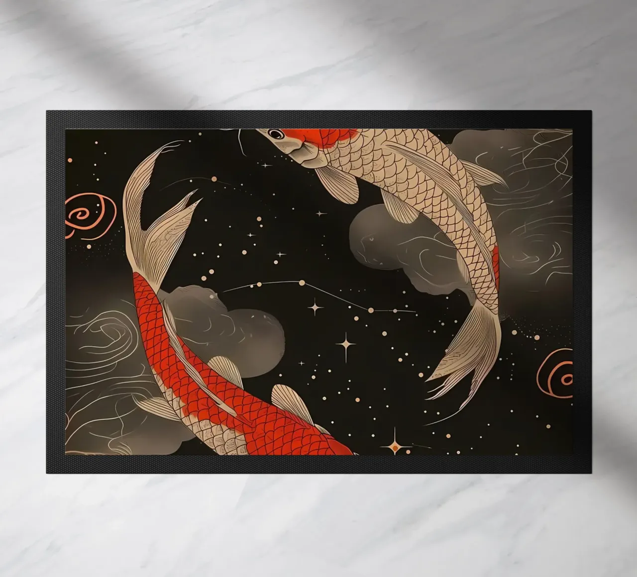 Pesce koi giapponese Yin Yang zerbino da Mikesell