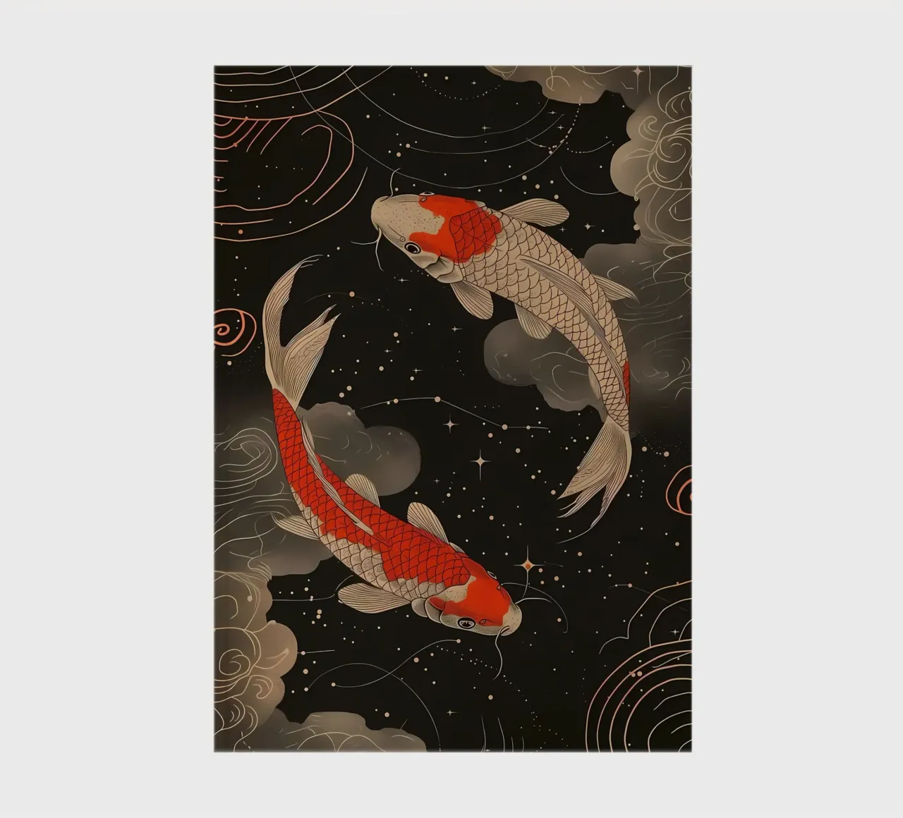 Poisson koi japonais Yin Yang carnet de notes de Mikesell