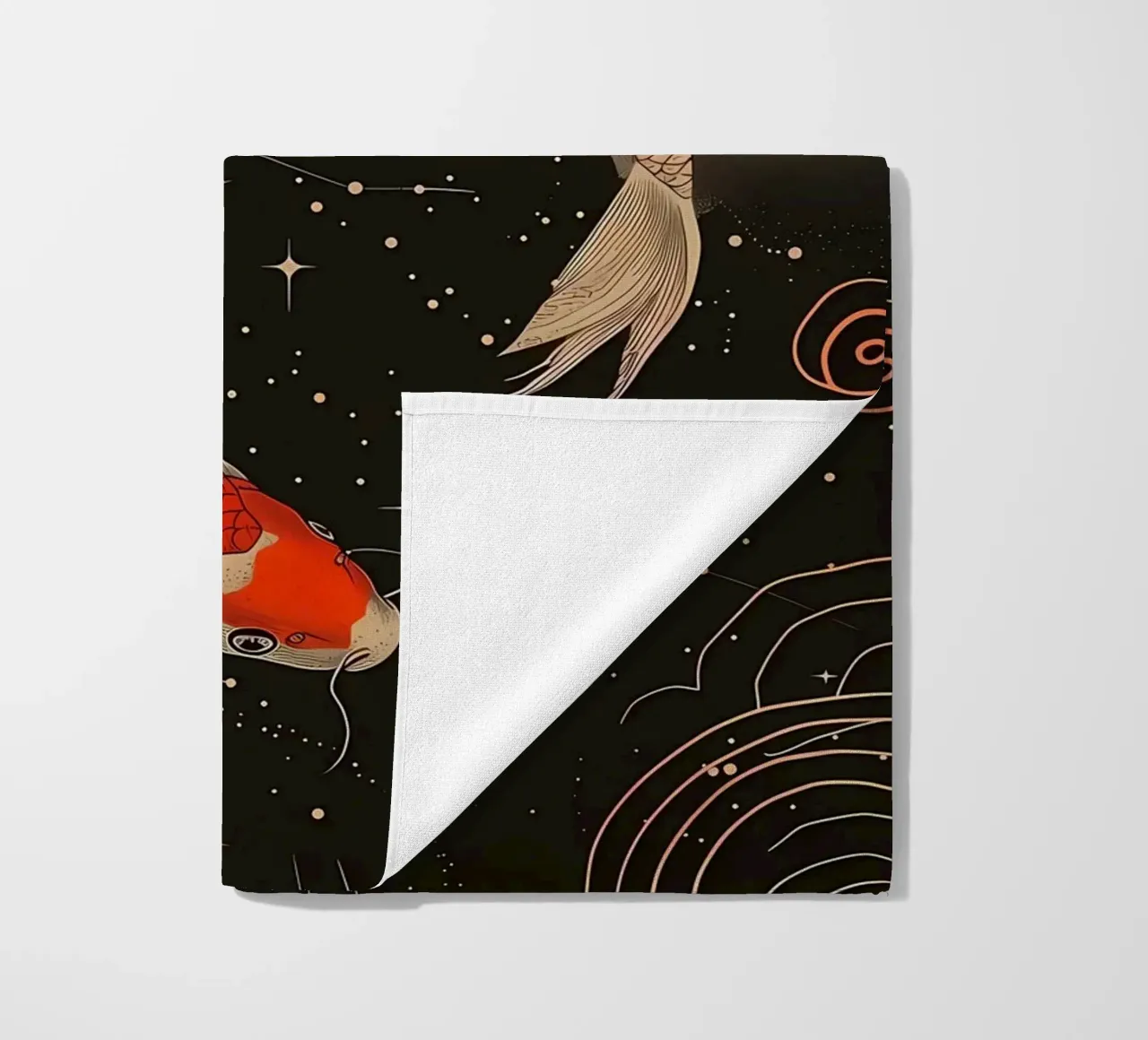 Pesce koi giapponese Yin Yang telo mare da Mikesell