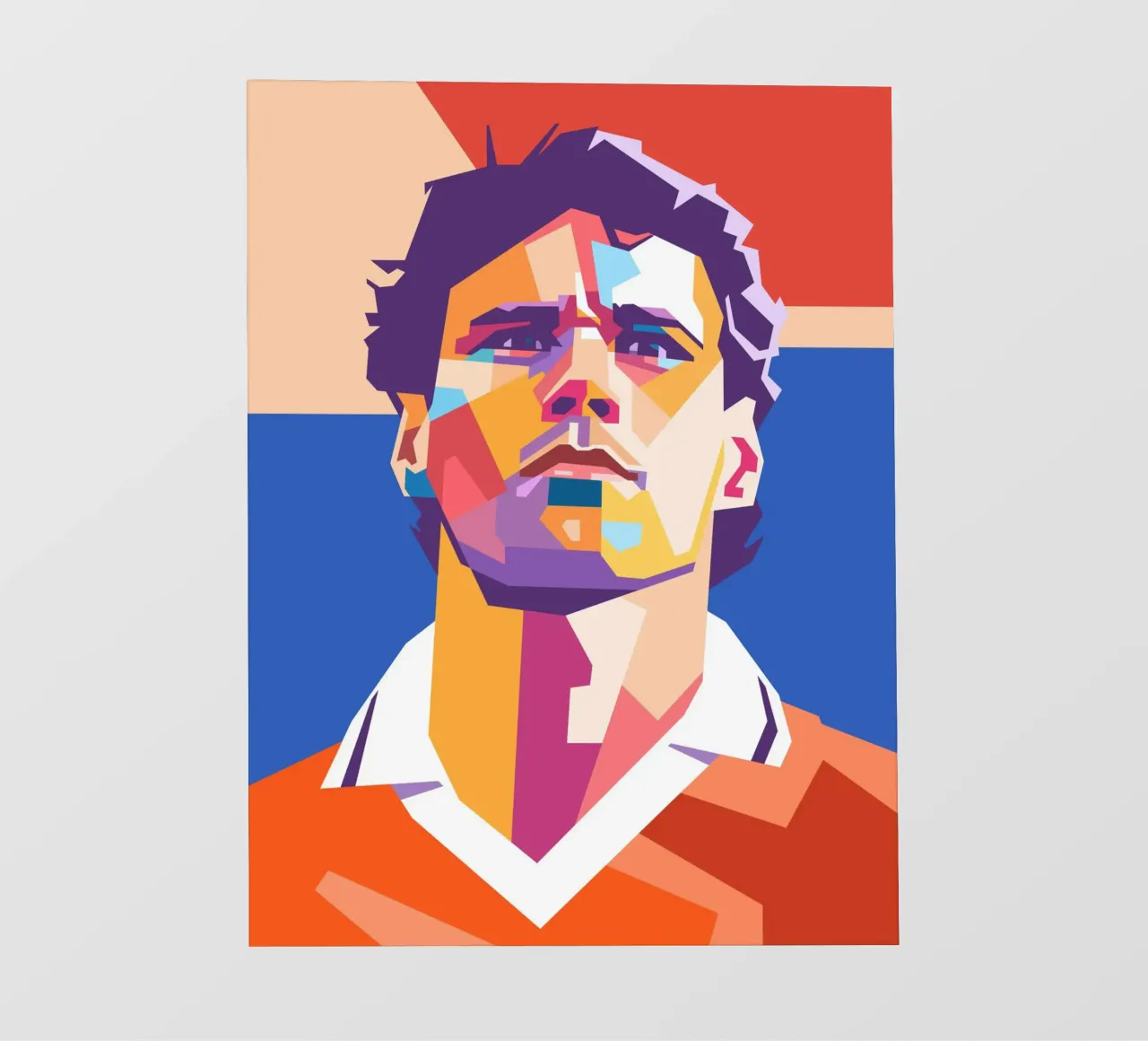 Marco Van Basten sullo stile artistico di WPAP pellicola backlit da Hantamrata