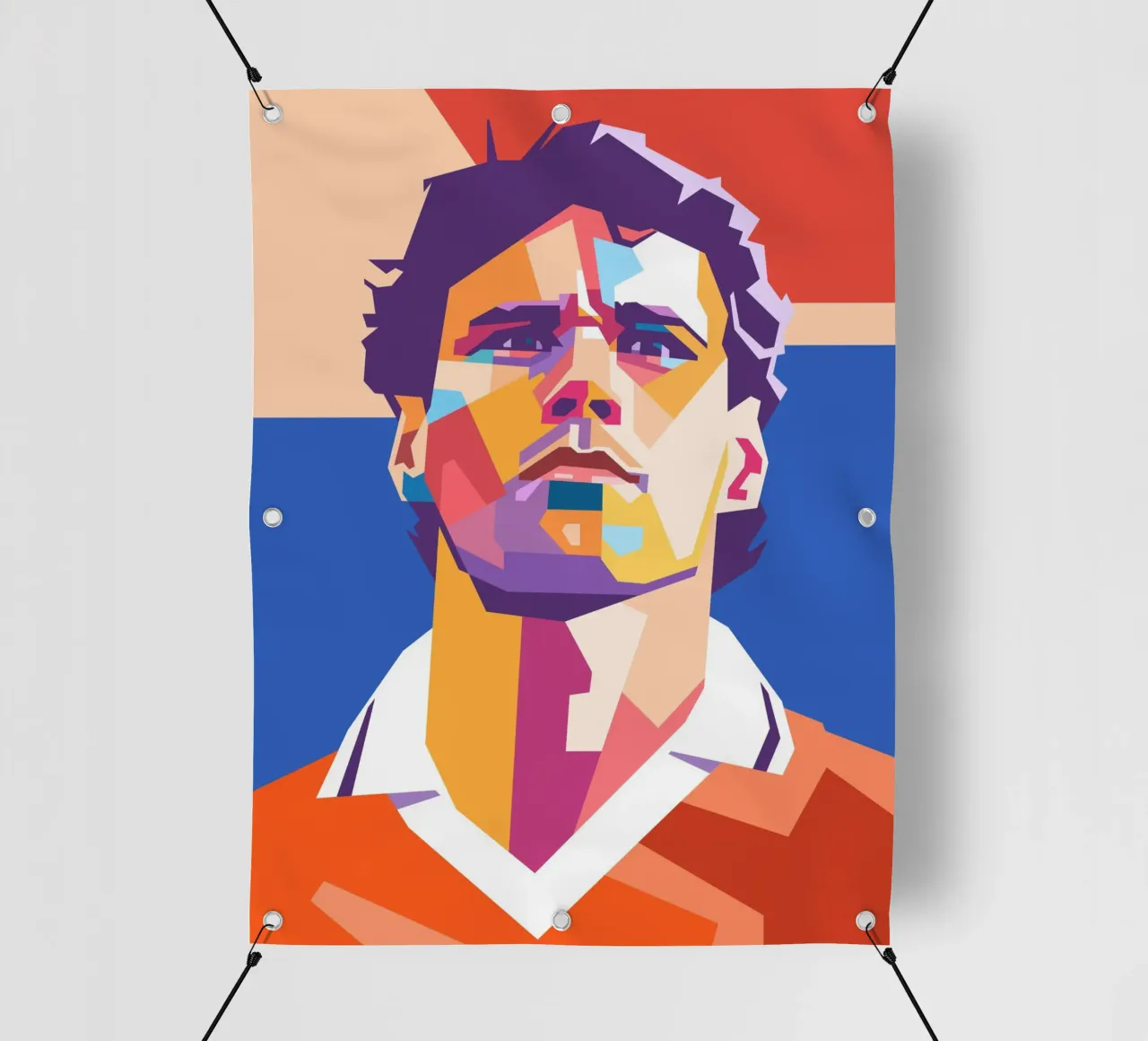Marco Van Basten sullo stile artistico di WPAP telo in pvc da Hantamrata