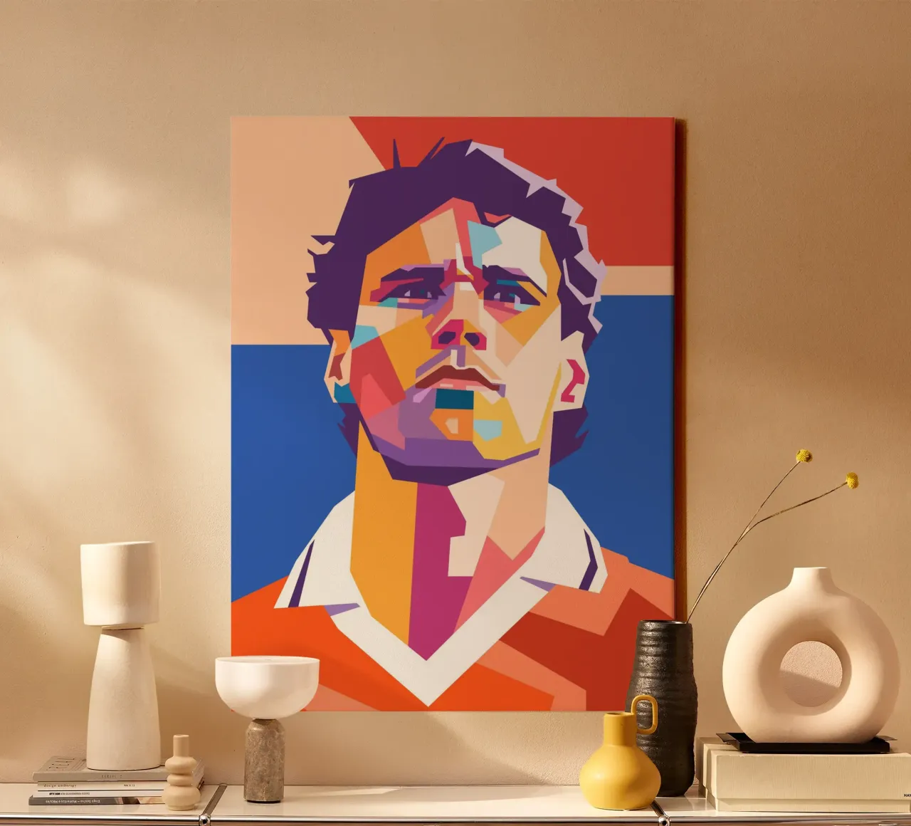 Marco Van Basten on WPAP art style canvas by Hantamrata