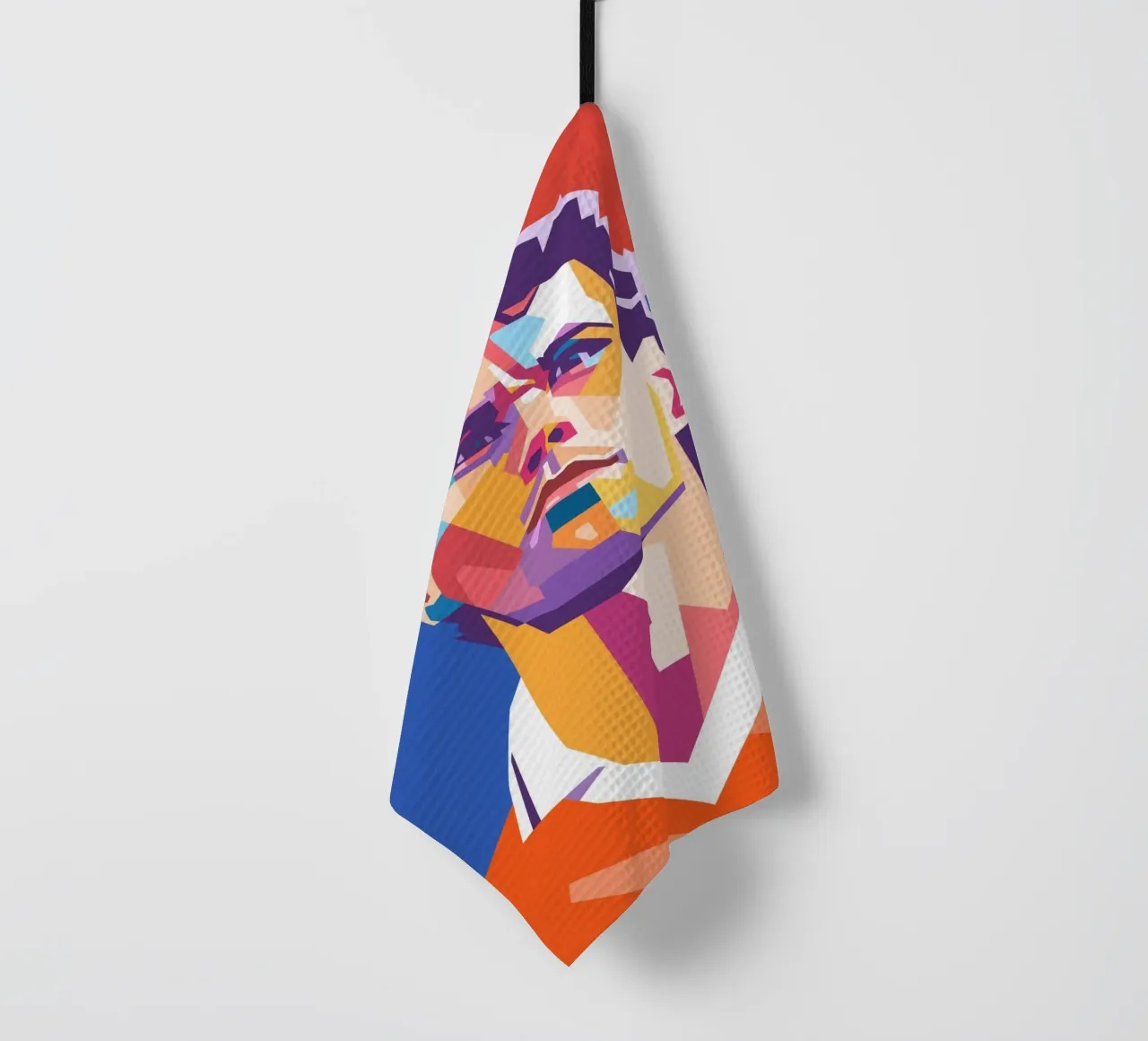 Marco Van Basten on WPAP art style tea towel by Hantamrata