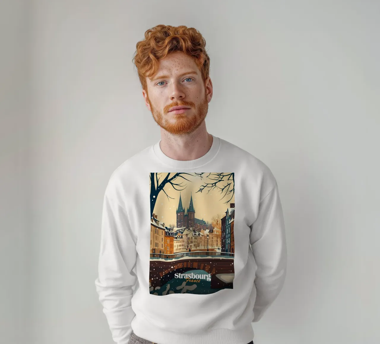 Scena invernale a Strasburgo felpa da Ginnery