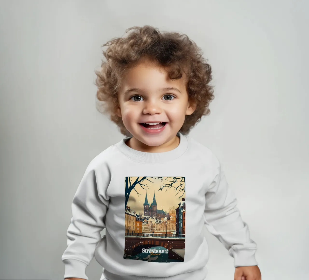 Scena invernale a Strasburgo felpa neonato da Ginnery