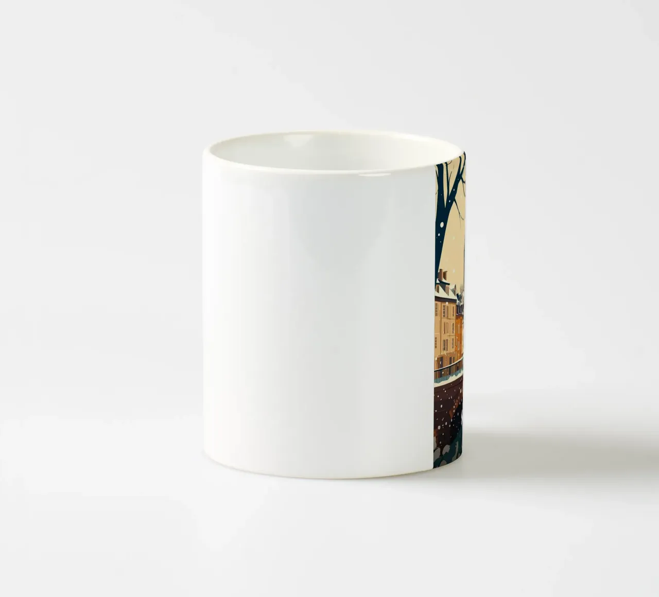 Scena invernale a Strasburgo tazza in ceramica da Ginnery