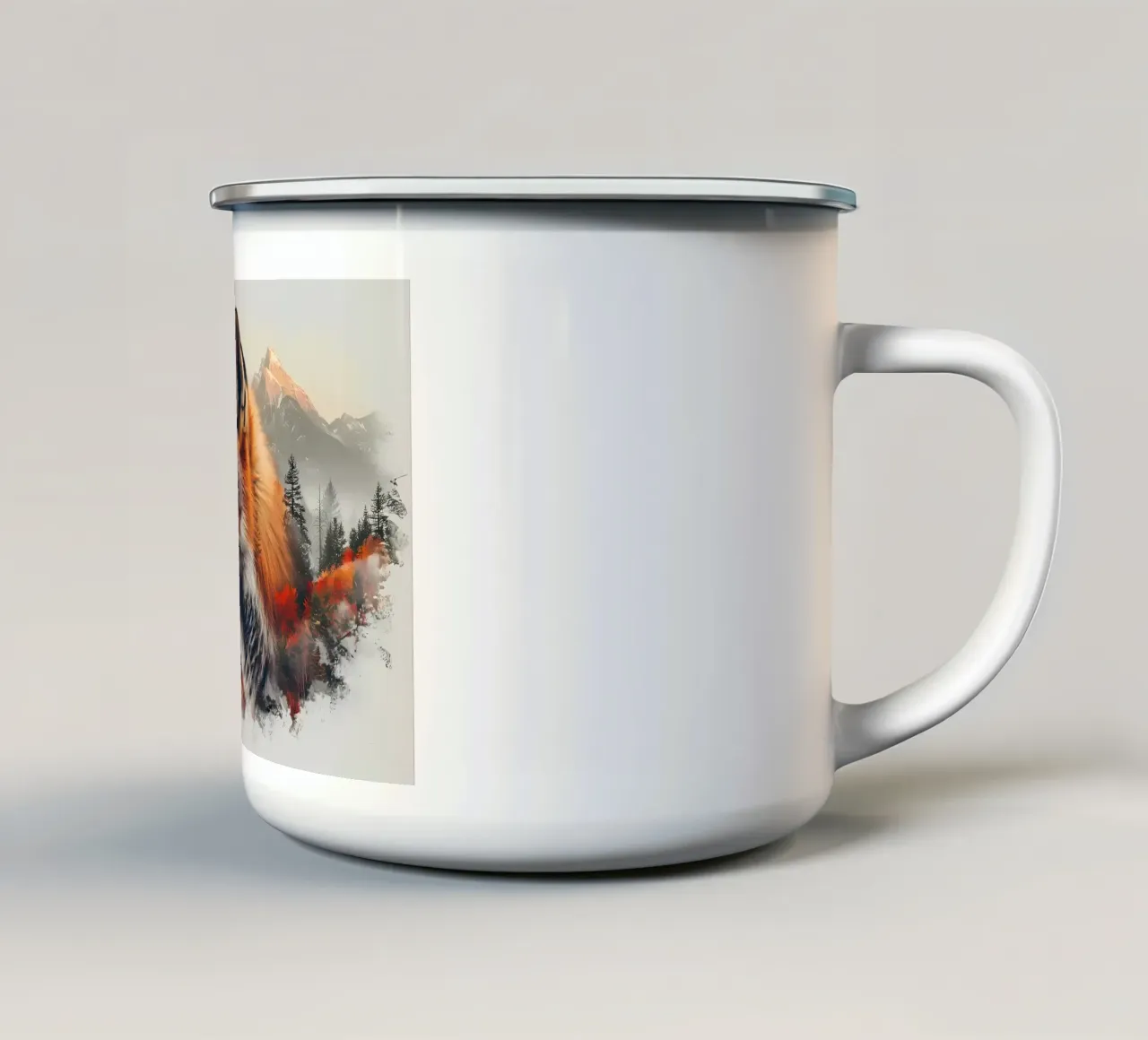 Volpe Natura tazza in smalto da Ruth