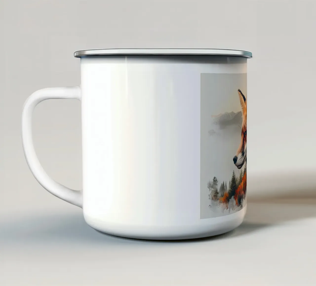 Volpe Natura tazza in smalto da Ruth