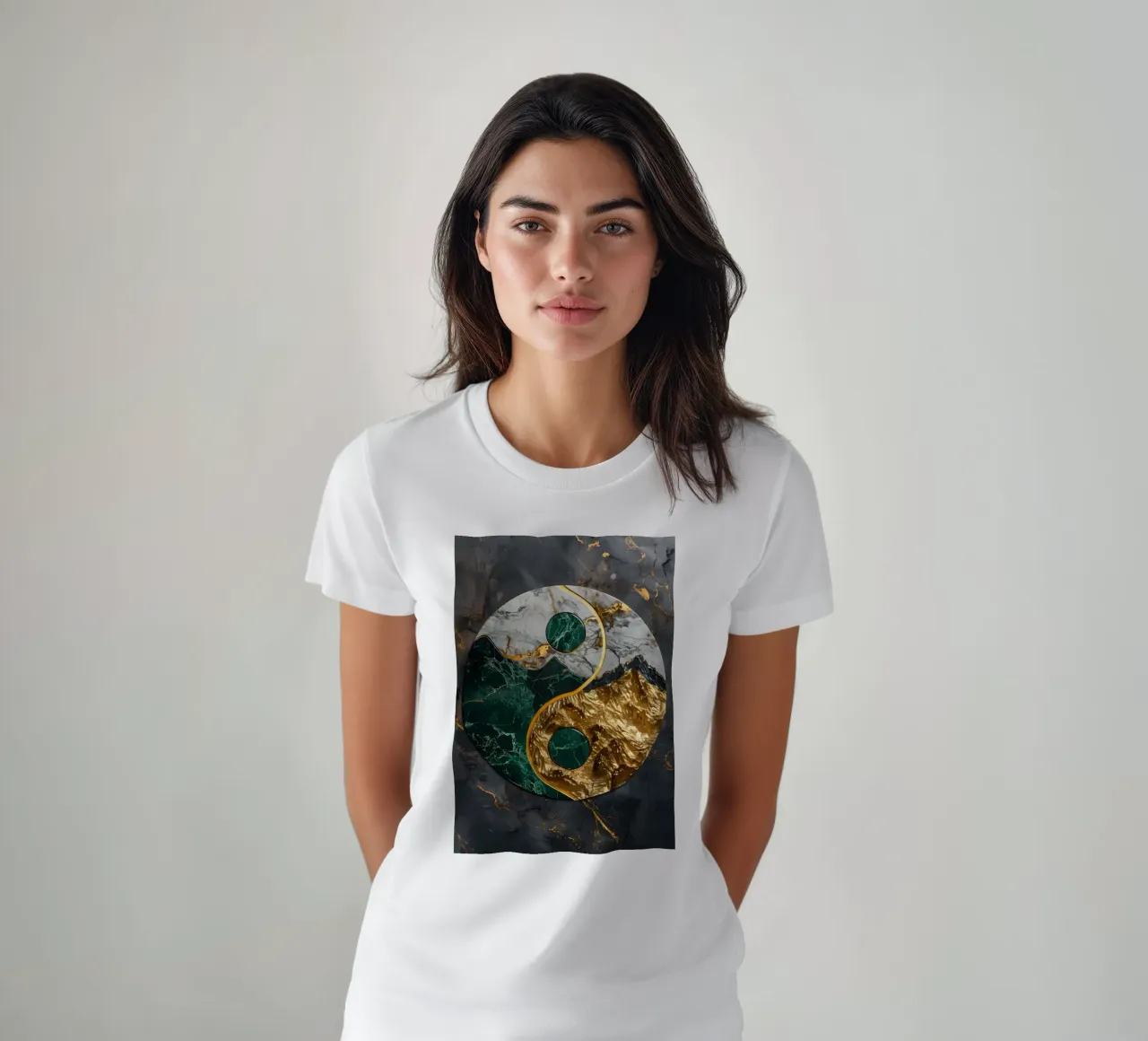 Armonia Yin Yang Kintsugi t-shirt da Mikesell