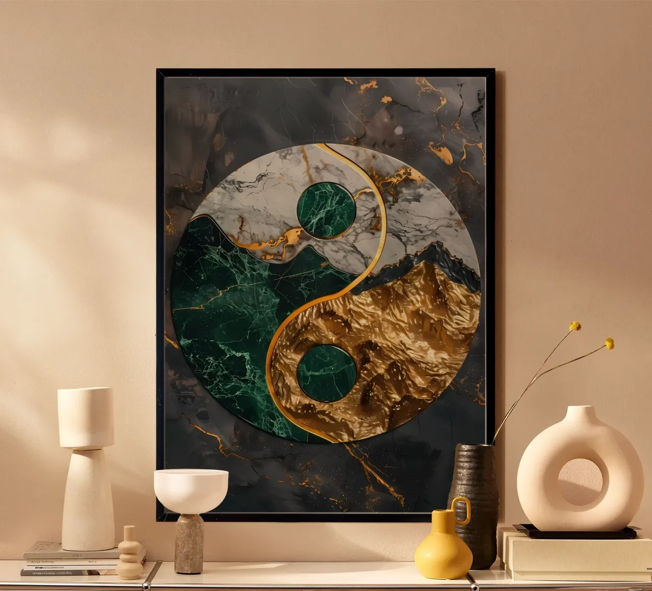 Yin Yang Kintsugi Harmony hahnemühle by Mikesell