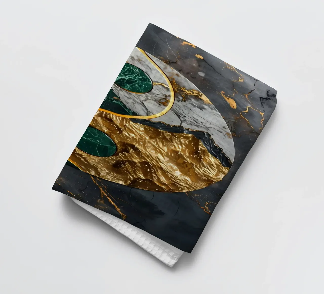 Harmonie Yin Yang Kintsugi torchon de Mikesell
