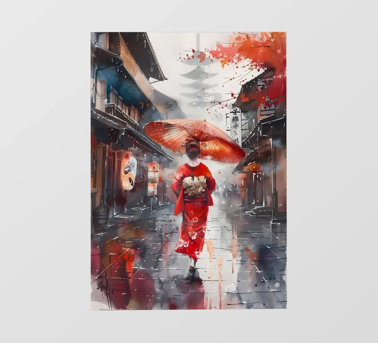 Geisha giapponese Samurai pellicola backlit da Mikesell