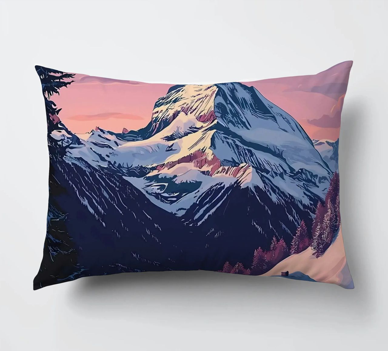 Zermatt Schweiz Bergblick Kissen von Ginnery