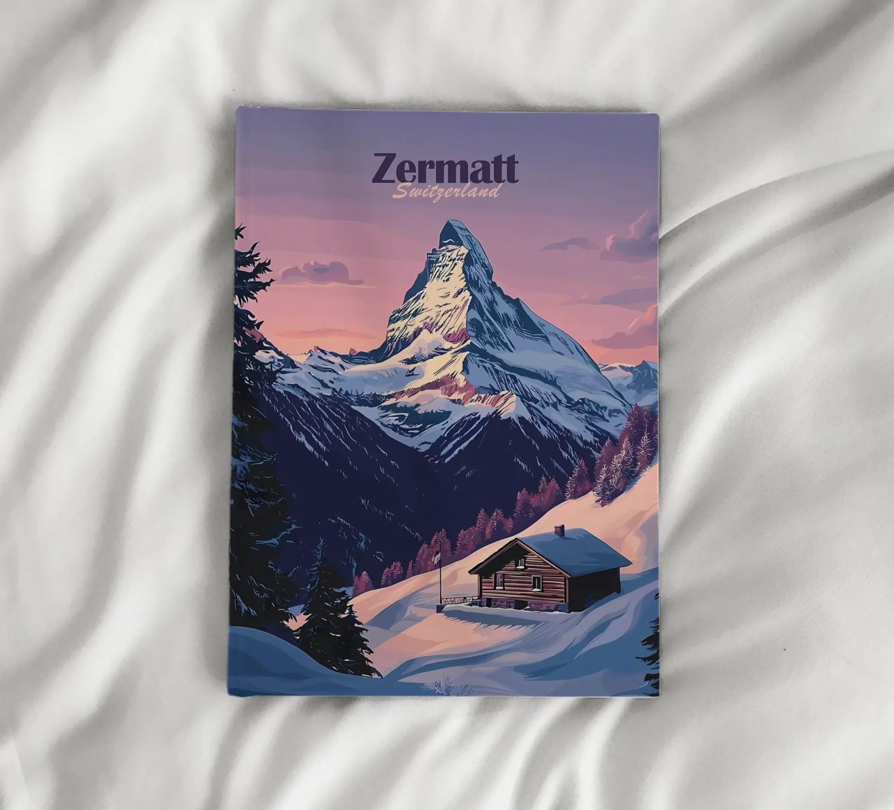 Zermatt Schweiz Bergblick Notizbuch von Ginnery