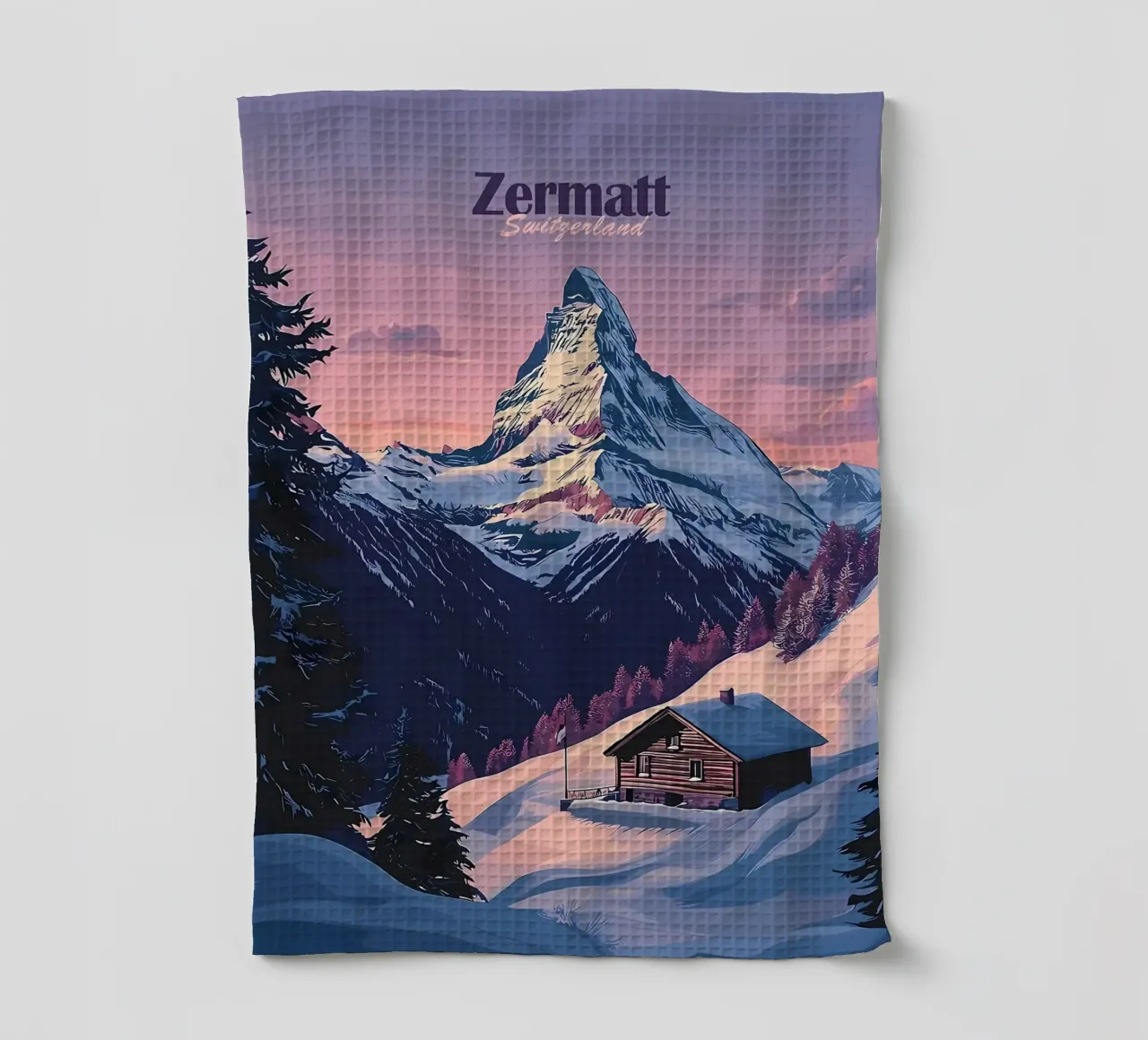 Zermatt Svizzera Vista sulle montagne canovaccio da cucina da Ginnery