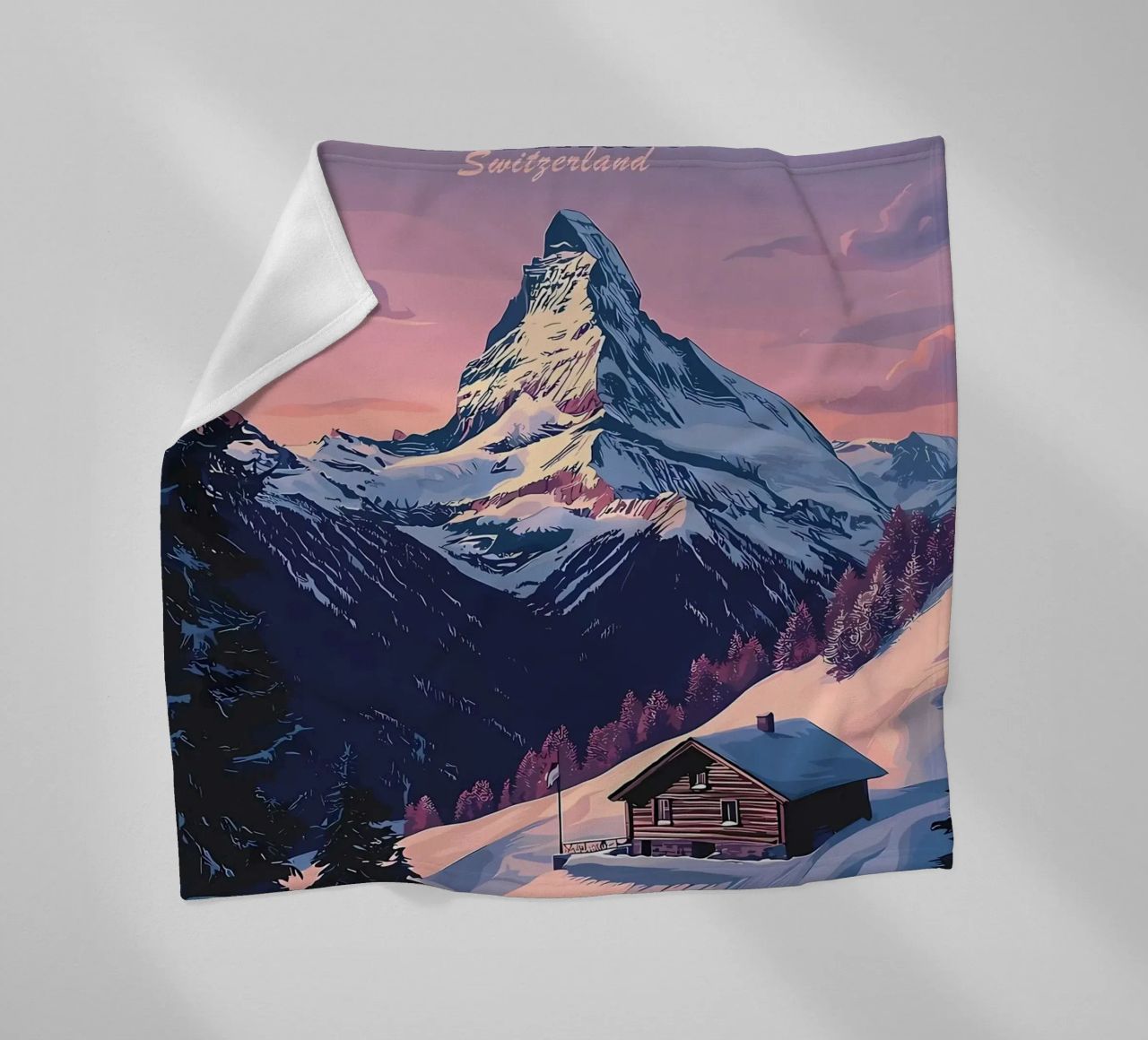 Zermatt Schweiz Bergblick Fleecedecke von Ginnery