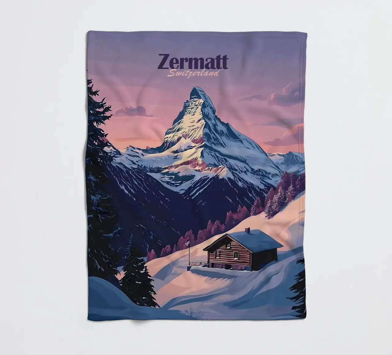 Zermatt Svizzera Vista sulle montagne coperta in pile da Ginnery