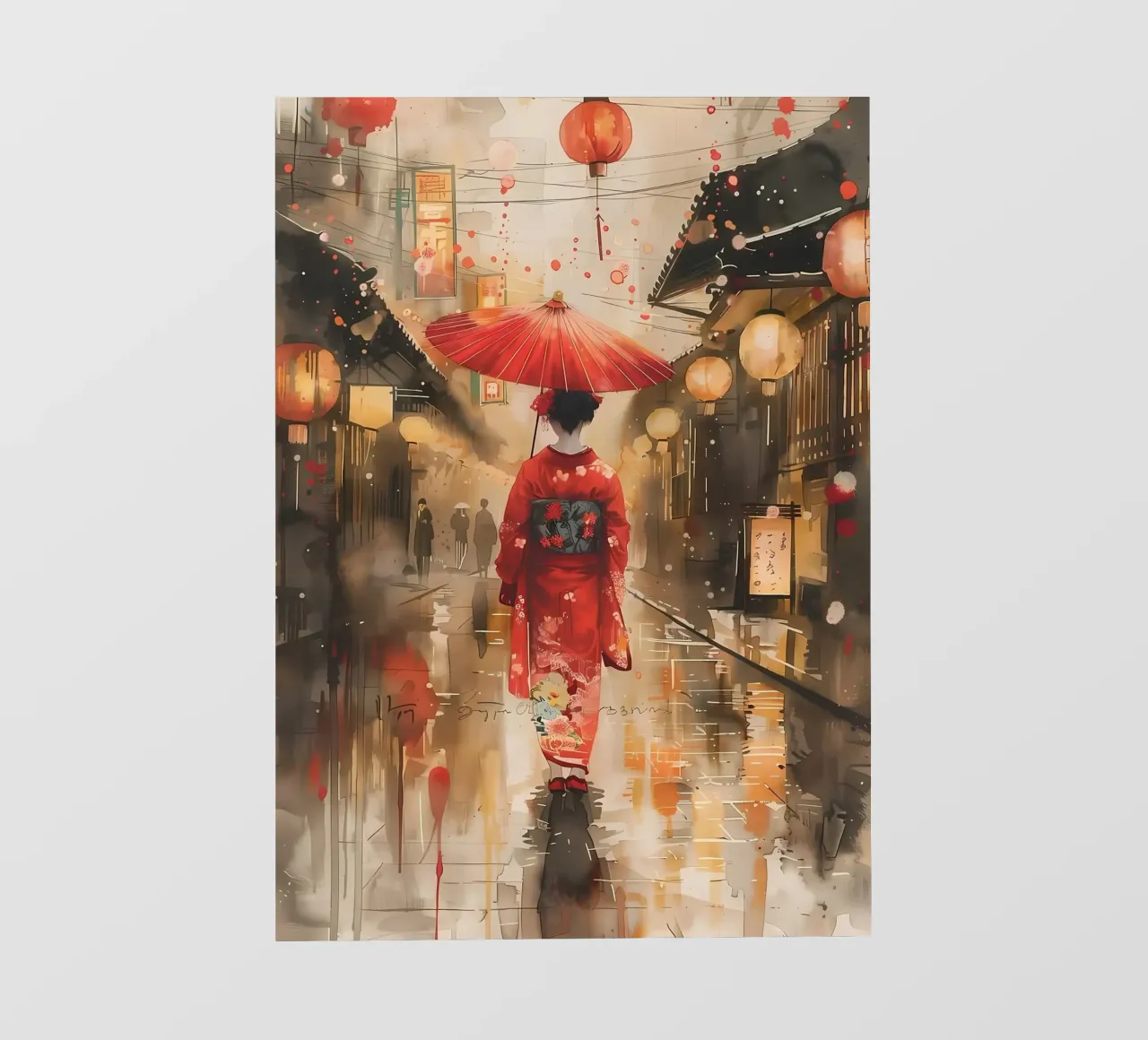 Geisha giapponese Samurai pellicola backlit da Mikesell