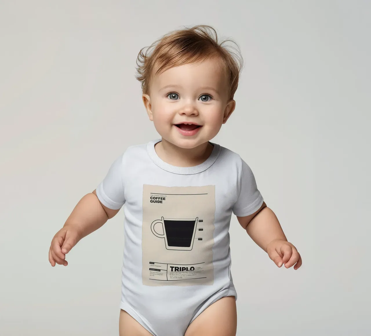 Kaffee-Führer Kurzarm Babybody von Eames