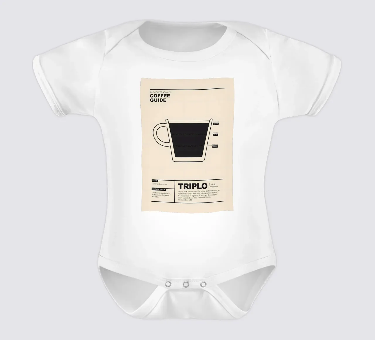 Kaffee-Führer Kurzarm Babybody von Eames