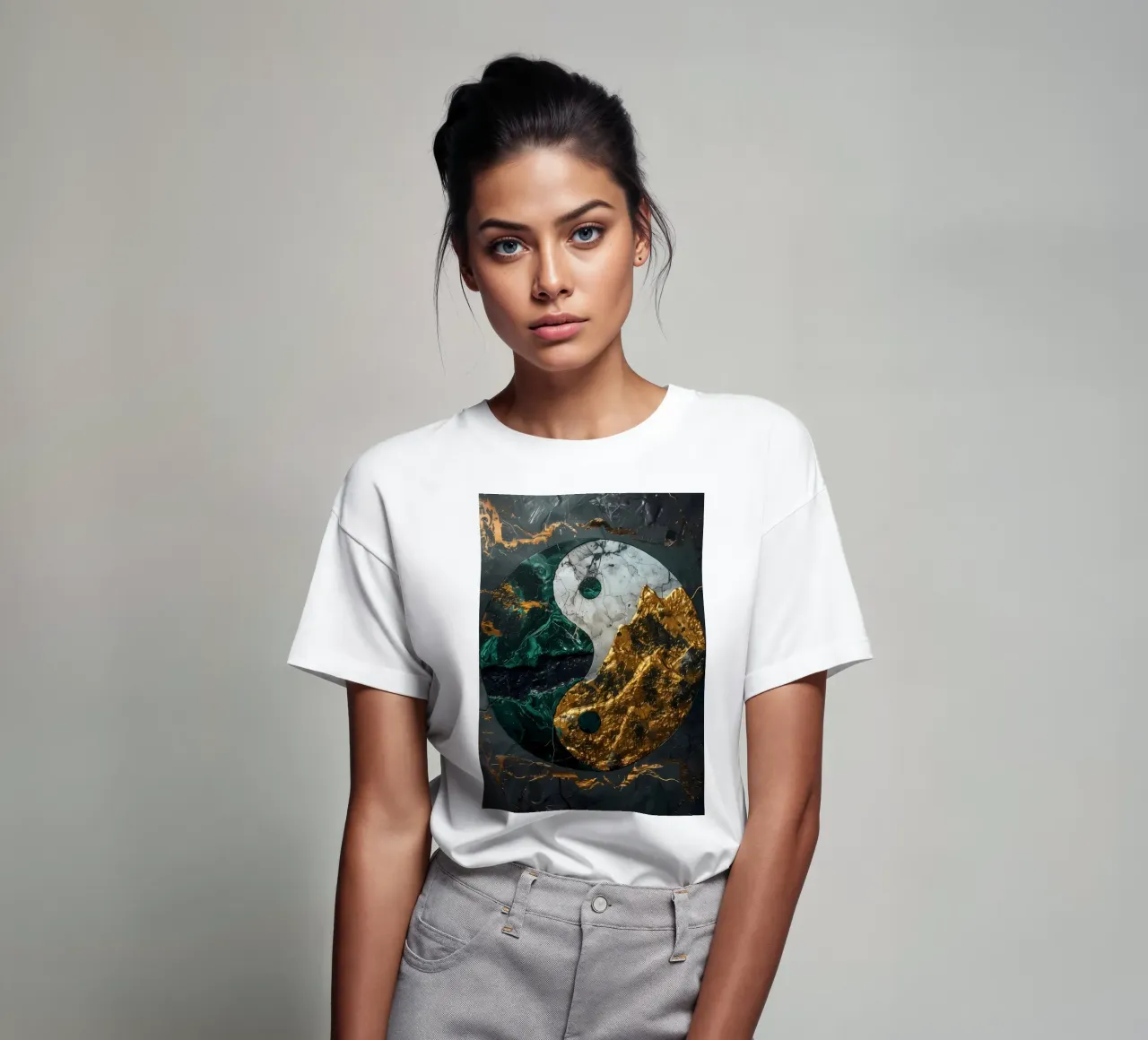 Yin Yang Kintsugi Harmony t-shirt by Mikesell