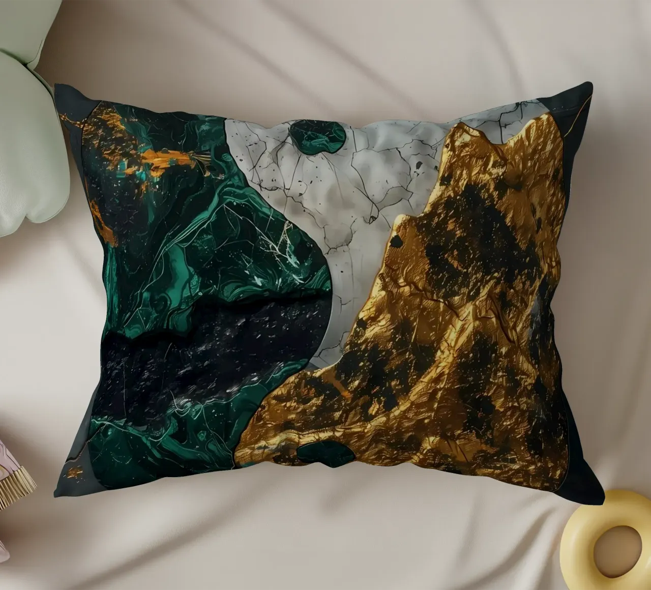 Armonia Yin Yang Kintsugi cuscino da Mikesell