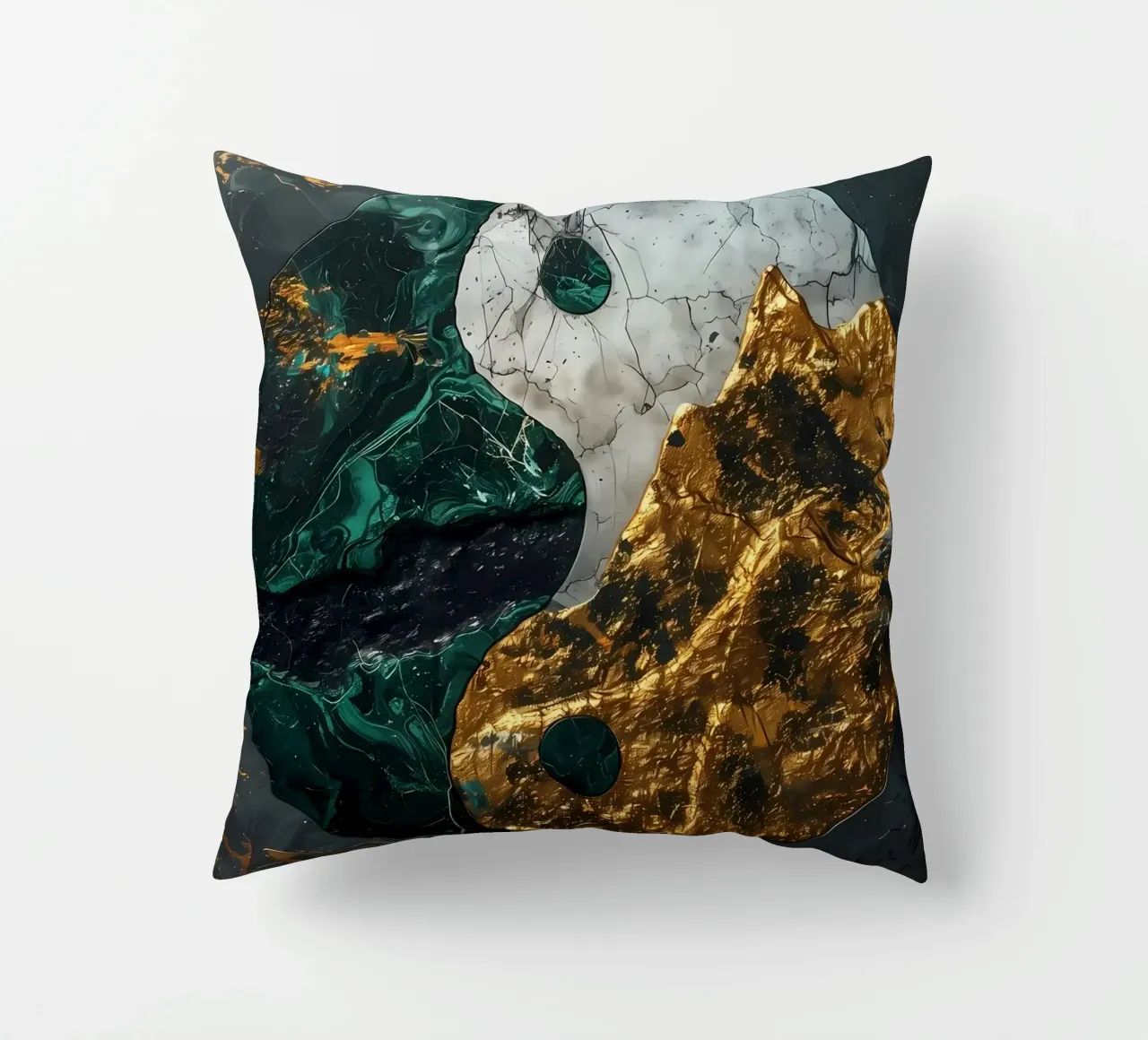 Armonia Yin Yang Kintsugi cuscino da Mikesell
