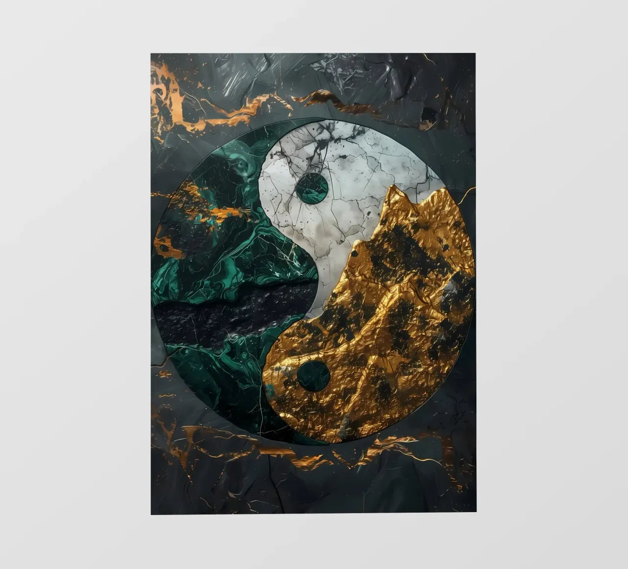 Armonia Yin Yang Kintsugi telo in pvc da Mikesell