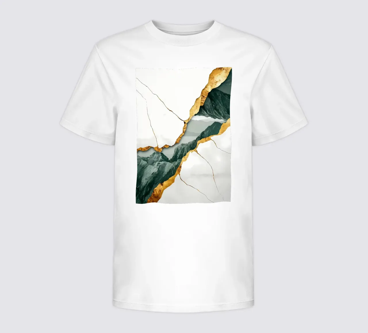 Cracked Mountain Landscape kids t-shirt by Ginnery