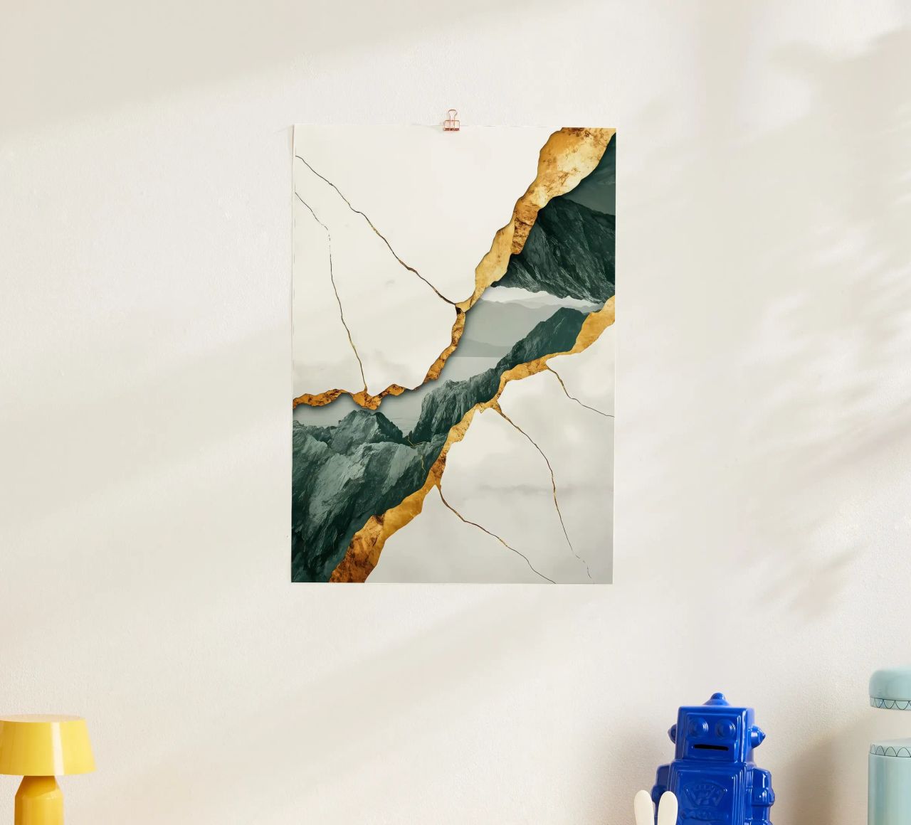 Zerklüftete Berglandschaft Poster von Ginnery