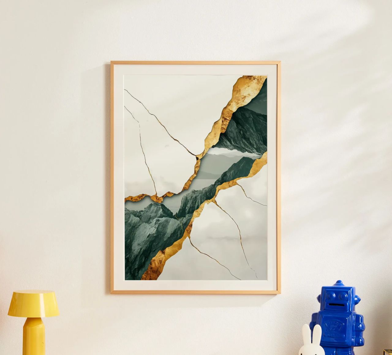Zerklüftete Berglandschaft Poster von Ginnery