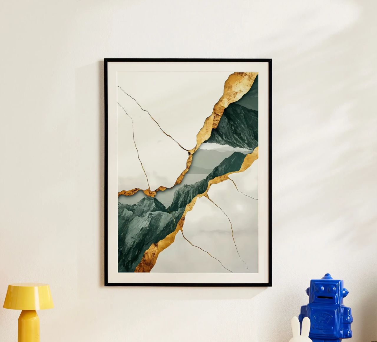 Zerklüftete Berglandschaft Poster von Ginnery