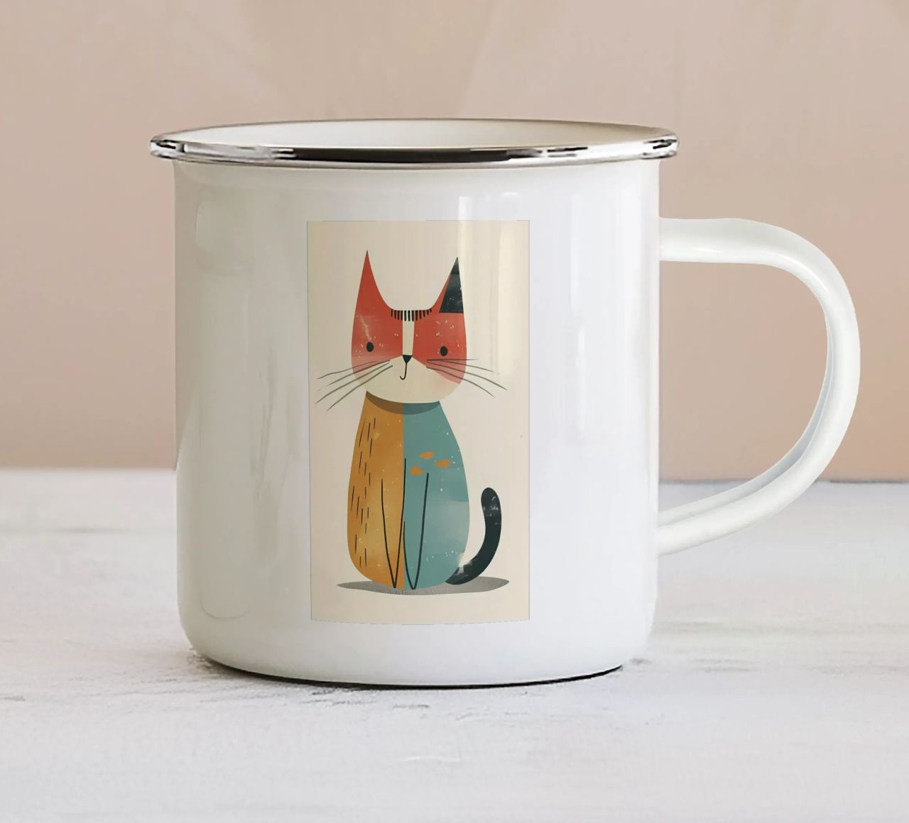 Poster minimalista 43 tazza in smalto da Kadynce
