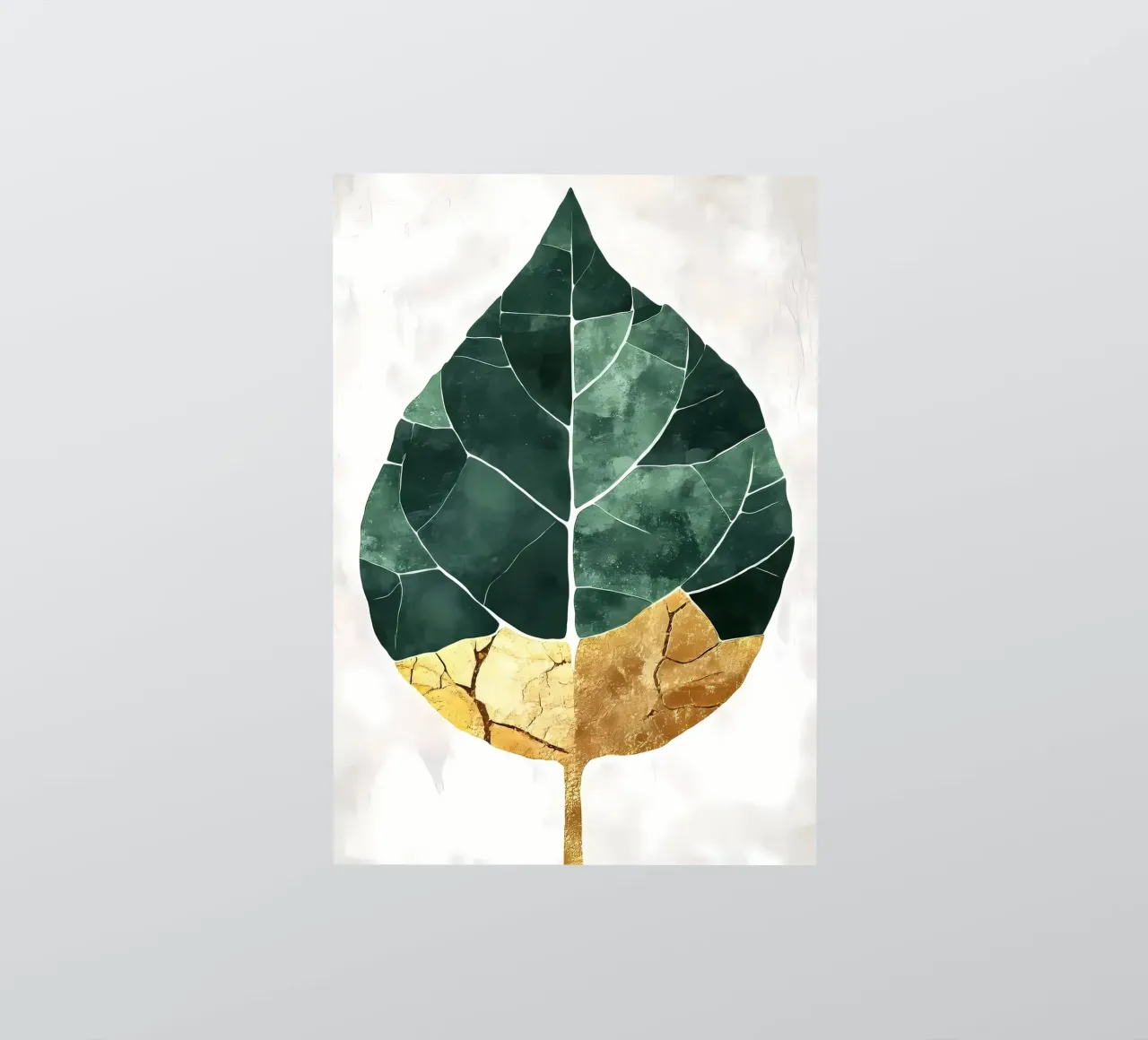 Gold Leaf Abstract Art sticker by Ginnery