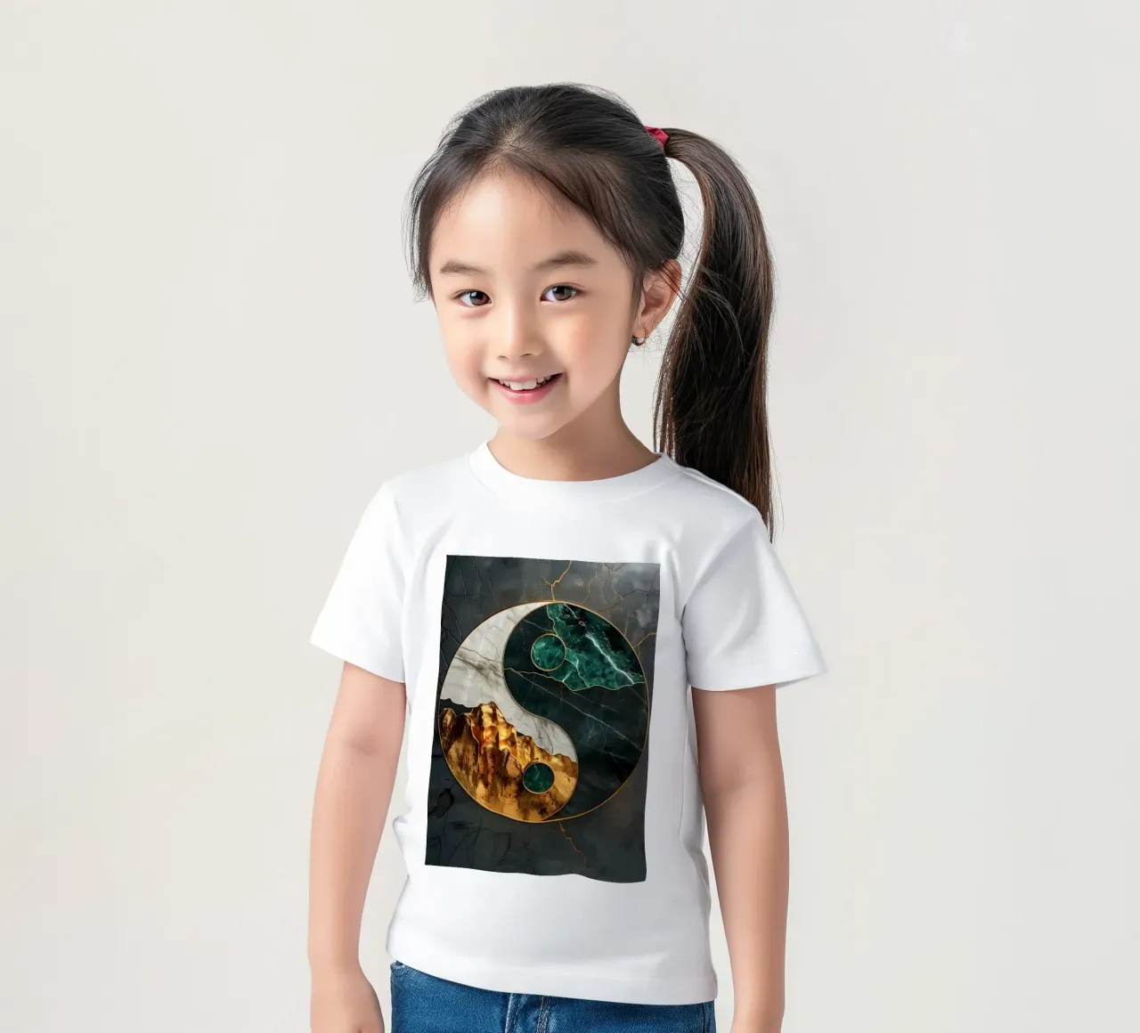 Harmonie Yin Yang Kintsugi t-shirt enfant de Mikesell