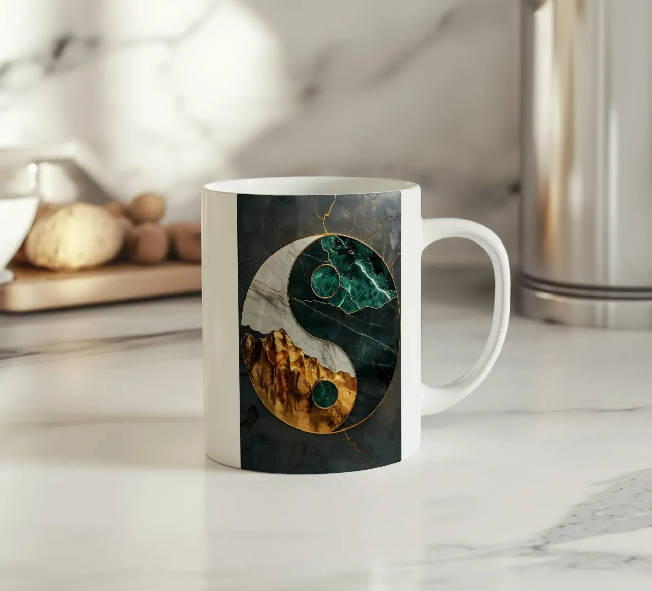 Armonia Yin Yang Kintsugi tazza in ceramica da Mikesell