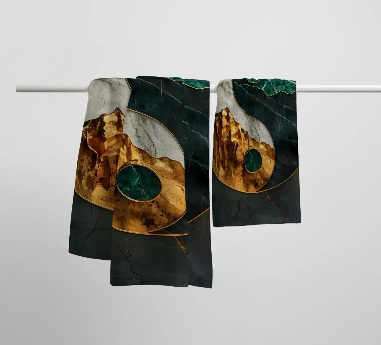Armonia Yin Yang Kintsugi asciugamano da bagno da Mikesell