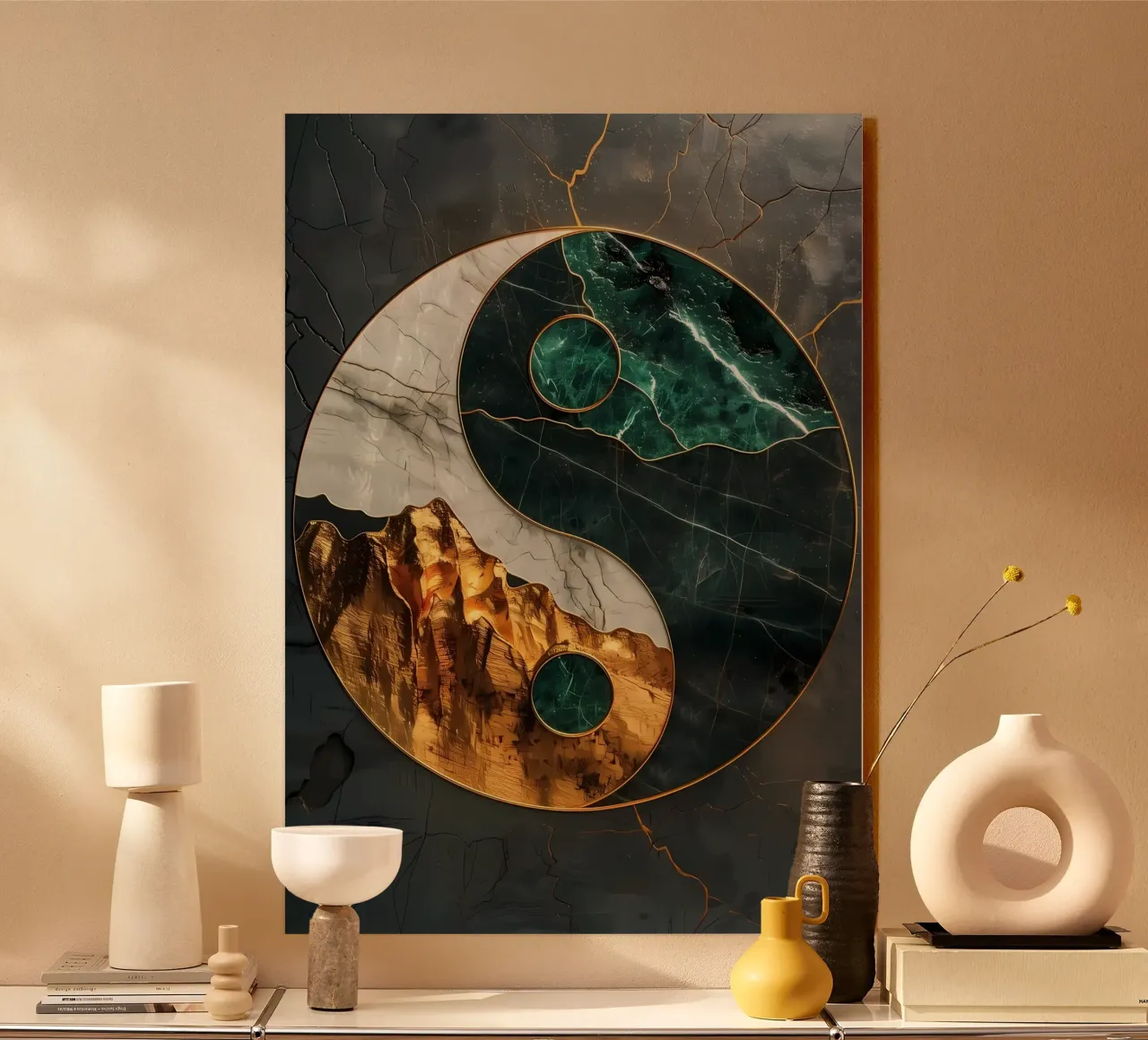 Yin Yang Kintsugi Harmonie Forex-Platte von Mikesell