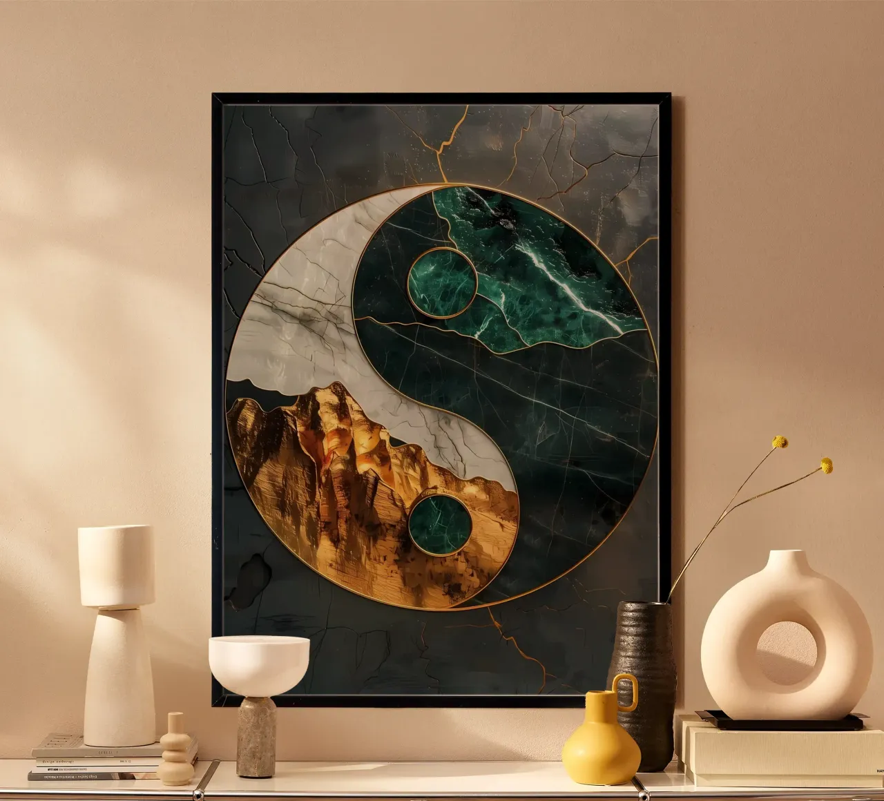 Armonia Yin Yang Kintsugi carta hahnemühle da Mikesell
