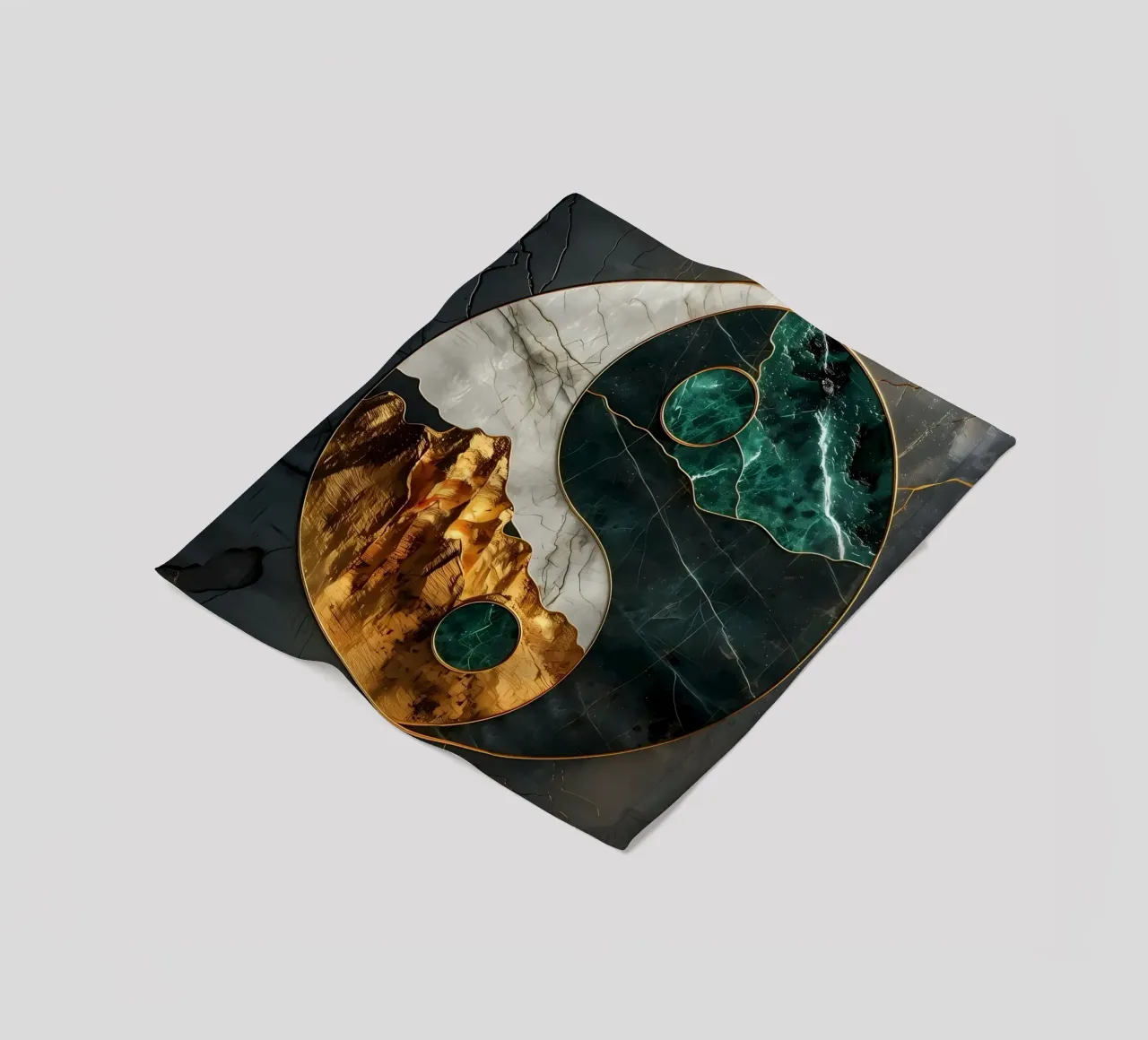 Armonia Yin Yang Kintsugi coperta in pile da Mikesell