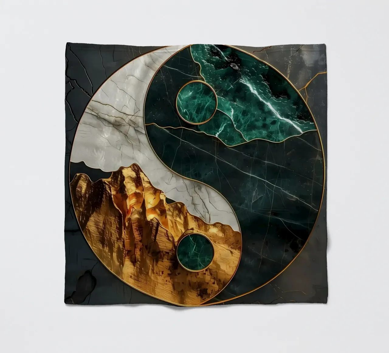 Armonia Yin Yang Kintsugi coperta in pile da Mikesell