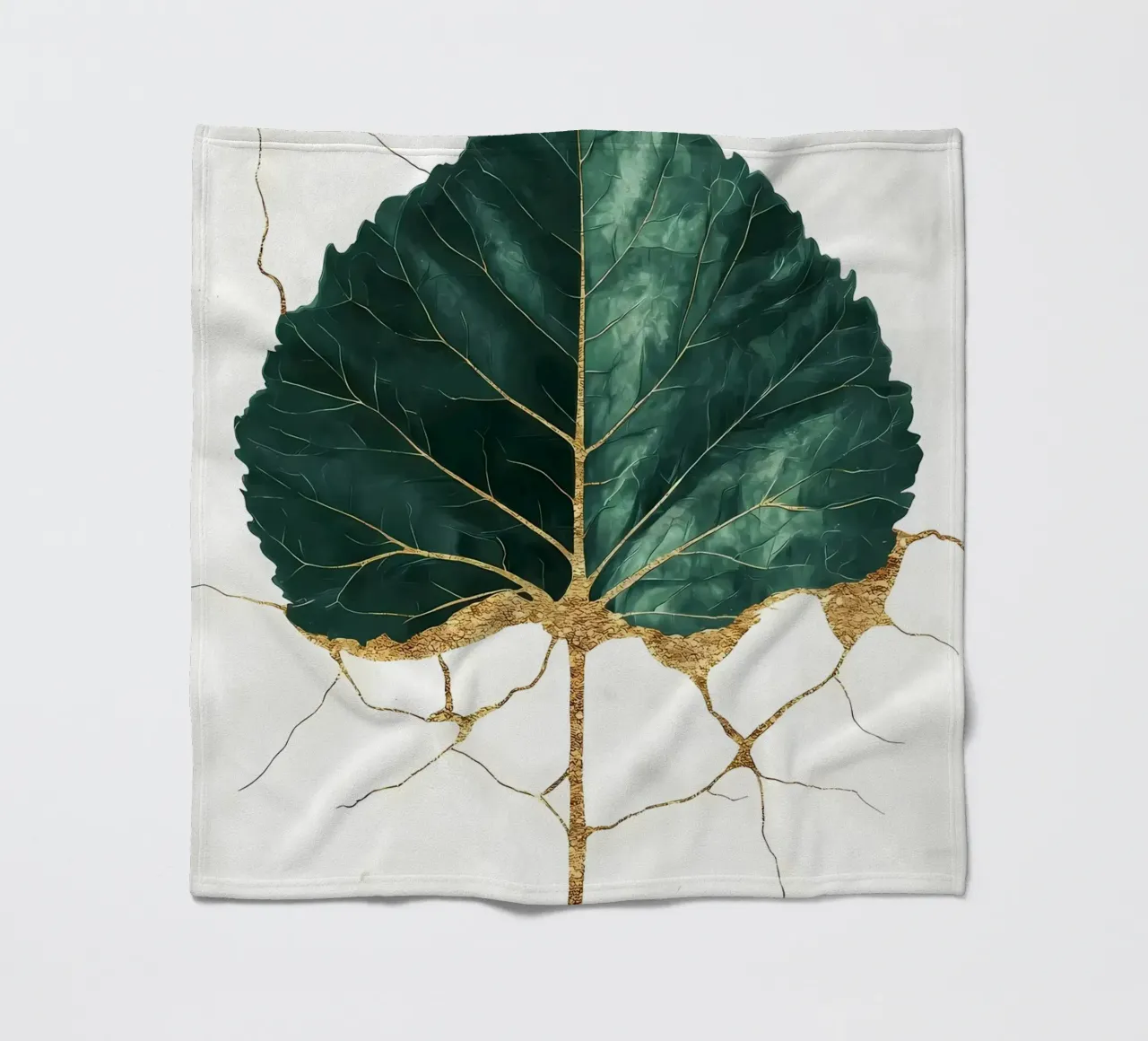 Arte minimalista in foglia d'oro coperta in pile da Ginnery