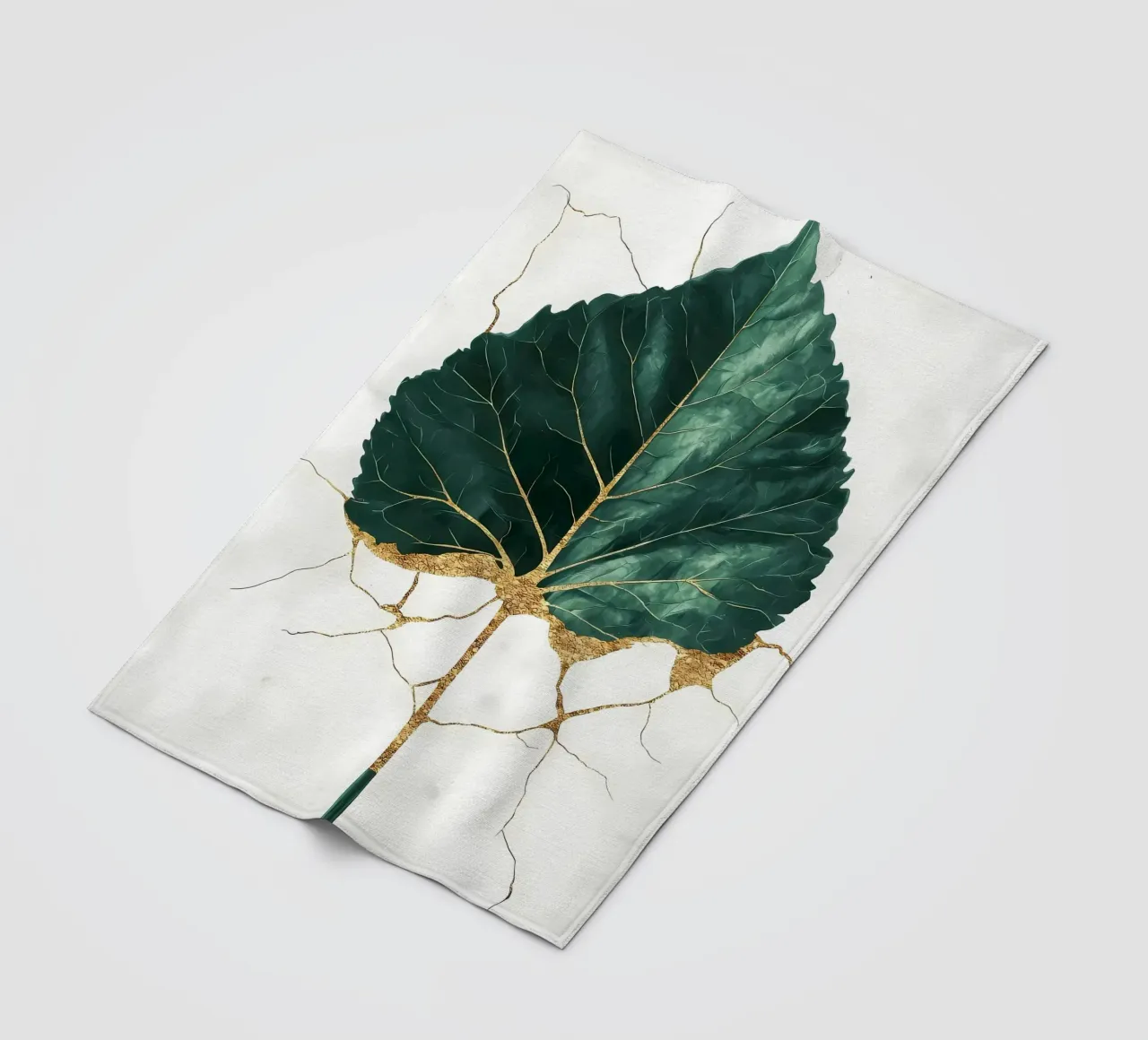 Arte minimalista in foglia d'oro coperta in pile da Ginnery