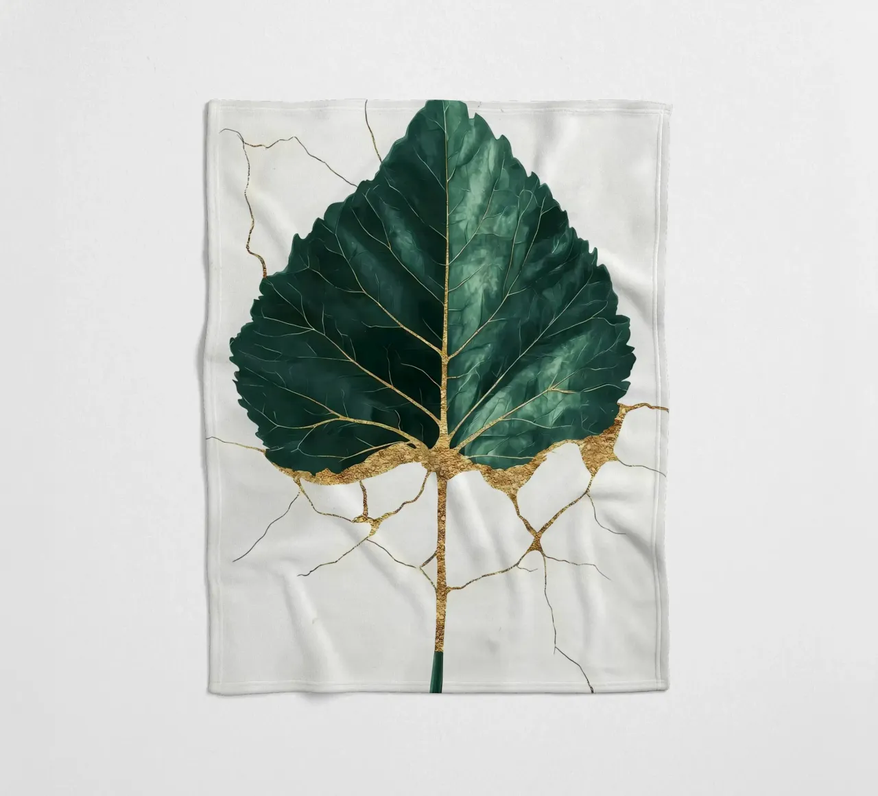 Arte minimalista in foglia d'oro coperta in pile da Ginnery